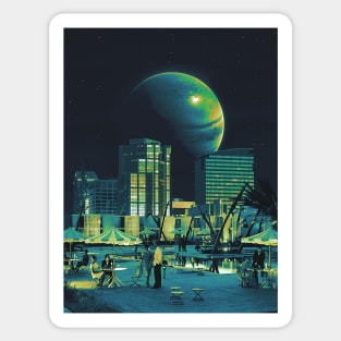 Celestial Soiree - Retro Futurism Sticker